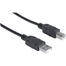 Manhattan Hi-Speed USB 2.0 A Male to B Male Device Cable, Black, 15 ft. - American Tech Depot