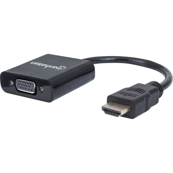 Manhattan HDMI Male to VGA Female Converter with Optional USB Micro-B Power Port - Retail Blister - American Tech Depot