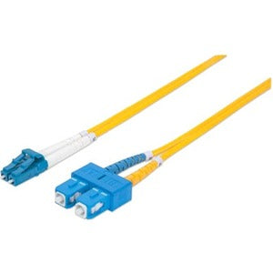 Intellinet Network Solutions Fiber Optic Patch Cable, LC-SC, OS2, 9-125, Single-Mode, Duplex, Yellow, 3 ft (1 m) - American Tech Depot