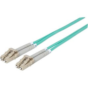 Intellinet Network Solutions Fiber Optic Patch Cable, LC-LC, OM3, 50-125, Multimode, Duplex, Aqua, 7 ft (2 m) - American Tech Depot
