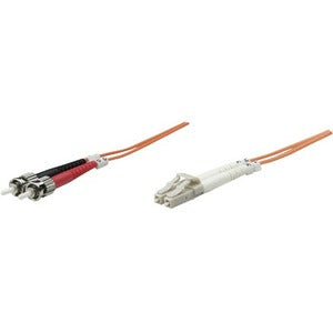 Intellinet Network Solutions Fiber Optic Patch Cable, LC-ST, OM1, 62.5-125, Multimode, Duplex, Orange, 10 ft (3 m) - American Tech Depot