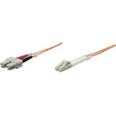 Intellinet Network Solutions Fiber Optic Patch Cable, LC-SC, OM1, 62.5-125, Multimode, Duplex, Orange, 14 ft (5 m)
