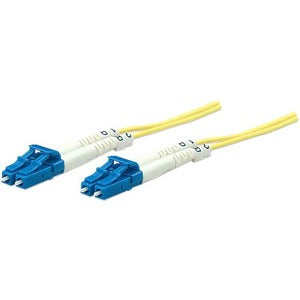 Intellinet Network Solutions Fiber Optic Patch Cable, LC-LC, OS2, 9-125, Single-Mode, Duplex, Yellow, 66 ft (20 m) - American Tech Depot