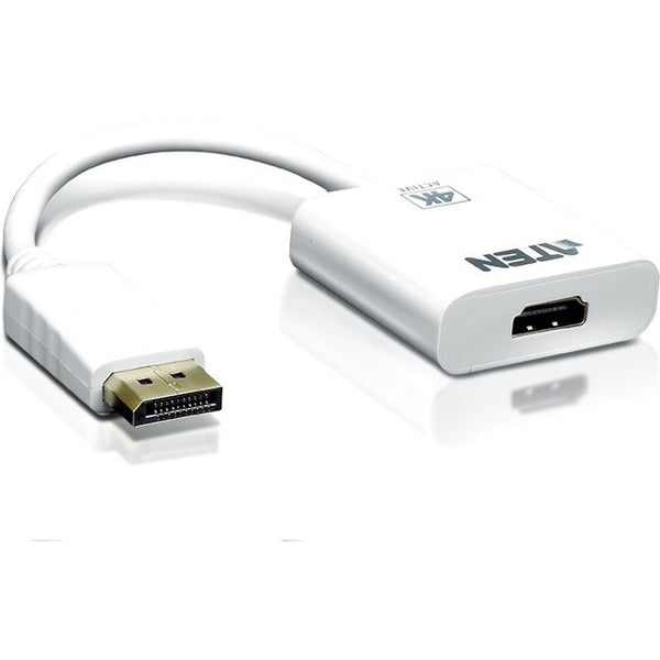 Aten DisplayPort to 4K HDMI Active Adapter - DisplayPort-HDMI for Audio-Video Device, TV - 1 Pack - 1 x DisplayPort Male Digital Audio-Video - 1 x HDMI Female Digital Audio-Video