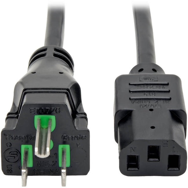 Tripp Lite 25ft Computer Power Cord Hospital Medical Cable 5-15P to C13 15A 14AWG 25' - American Tech Depot