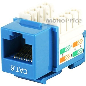 Monoprice, Inc. Cat6 Punch Down Keystone Jack - Blue - American Tech Depot