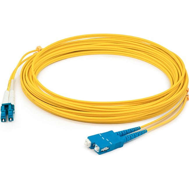 AddOn 1m ALC (Male) to SC (Male) Yellow OS2 Duplex Fiber OFNR (Riser-Rated) Patch Cable - American Tech Depot