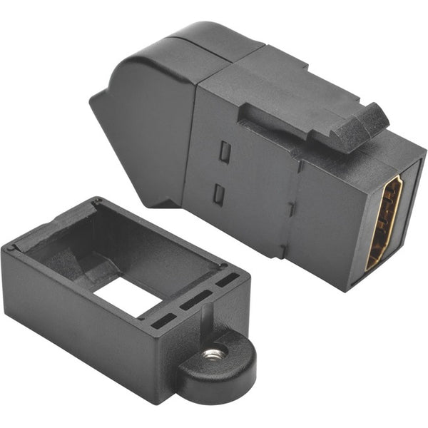 Tripp Lite HDMI Coupler Keystone Panel Mount Angled F-F Black - American Tech Depot
