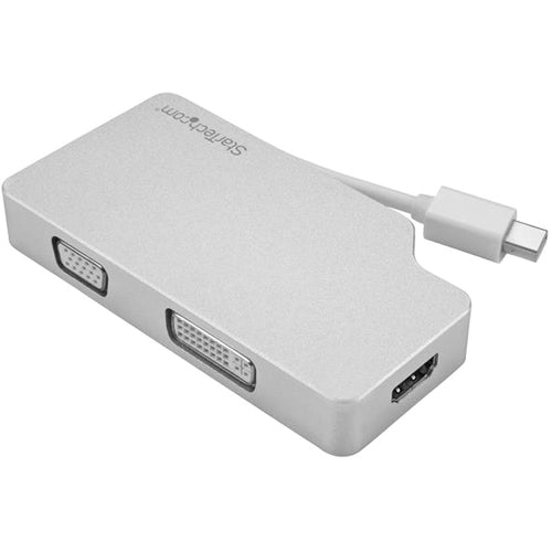 StarTech.com Aluminum Travel A-V Adapter: 3-in-1 Mini DisplayPort to VGA, DVI or HDMI - mDP Adapter - 4K - American Tech Depot