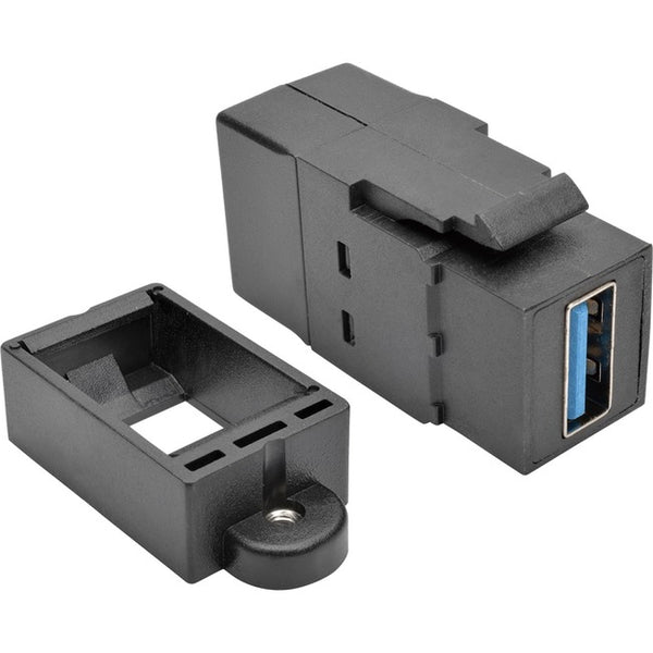 Tripp Lite USB 3.0 Keystone Panel Mount Coupler F-F All in One Black - American Tech Depot
