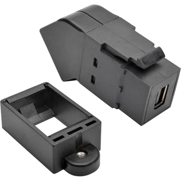 Tripp Lite Mini DisplayPort to DisplayPort Keystone Panel Mount Coupler Angled FF - American Tech Depot