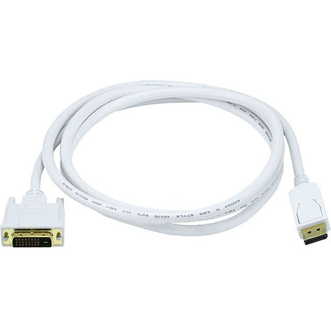 Monoprice 6ft 28AWG DisplayPort to DVI Cable - White - American Tech Depot