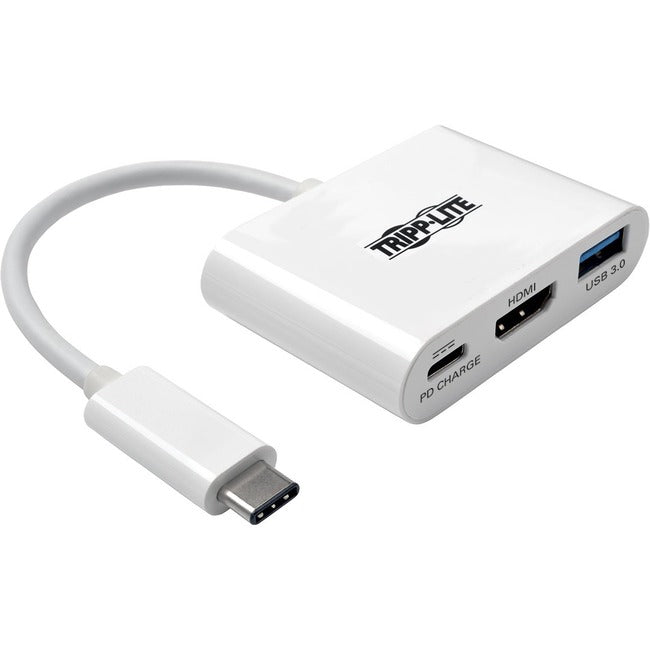 Tripp Lite USB C to HDMI Multiport Video Adapter Converter 1080p w- USB-A Hub & USB-C PD Charging, Thunderbolt 3 Compatible, USB Type C to HDMI, USB-C to HDMI, USB Type-C to HDMI - American Tech Depot