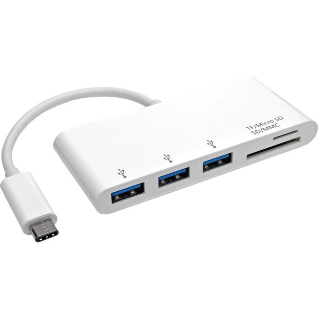 Tripp Lite 3-Port USB-C to USB-A 3x Hub Micro SD & SD-MMC Reader USB 3.1 Hub - American Tech Depot