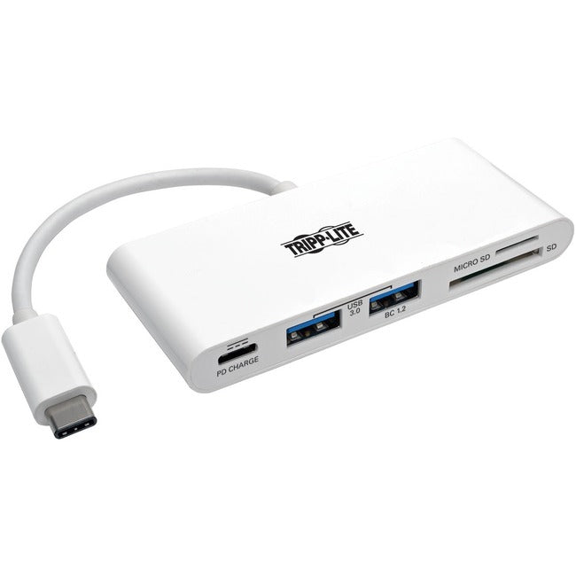 Tripp Lite 2-Port USB-C to USB-A Hub Micro SD & SD-MMC Reader & USB Charging - American Tech Depot