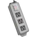 Tripp Lite Waber Industrial Power Strip Metal 5-15R 3 Outlet 5-15P 9' Cord - American Tech Depot
