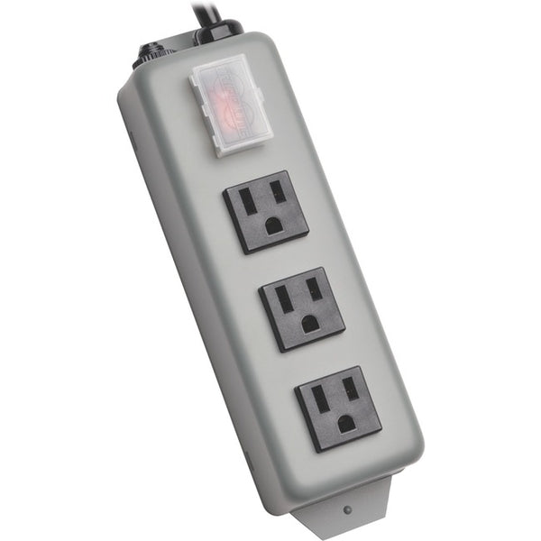 Tripp Lite Waber Industrial Power Strip Metal 5-15R 3 Outlet 5-15P 9' Cord - American Tech Depot