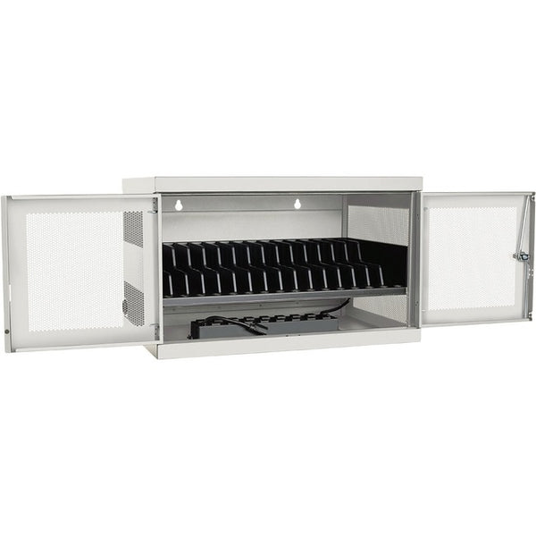 Tripp Lite 16-Port AC Charging Storage Station w- Cart Options Chromebook Laptop White - American Tech Depot