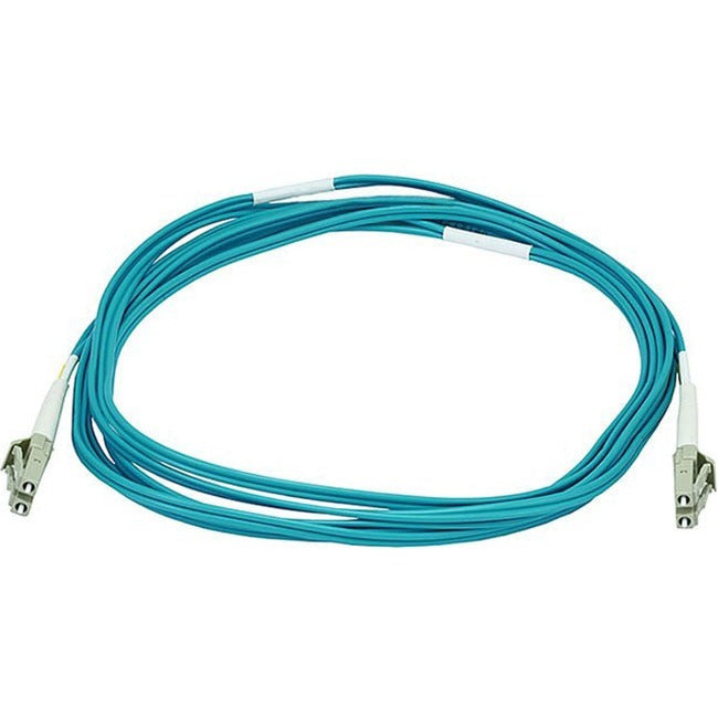 Monoprice 10Gb Fiber Optic Cable, LC-LC, Multi Mode, Duplex - 3 Meter (50-125 Type) - Aqua - American Tech Depot