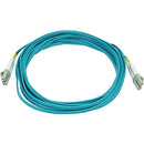 Monoprice 10Gb Fiber Optic Cable, LC-LC, Multi Mode, Duplex - 5 Meter (50-125 Type) - Aqua - American Tech Depot