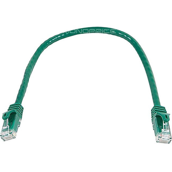 Monoprice FLEXboot Series Cat6 24AWG UTP Ethernet Network Patch Cable, 1ft Green - American Tech Depot