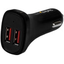 StarTech.com Dual Port USB Car Charger - Black - High Power 24W-4.8A - 2 port USB Car Charger - Charge two tablets at once - American Tech Depot