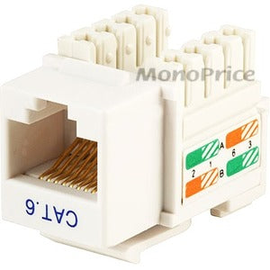Monoprice, Inc. Cat6 Punch Down Keystone Jack - White - American Tech Depot