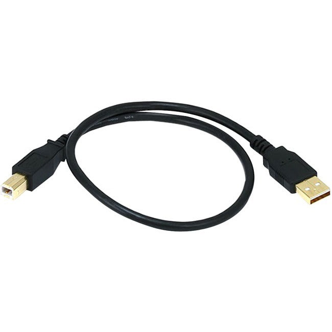 Monoprice 1.5ft USB 2.0 A Male to B Male 28-24AWG Cable - (Gold Plated) - American Tech Depot
