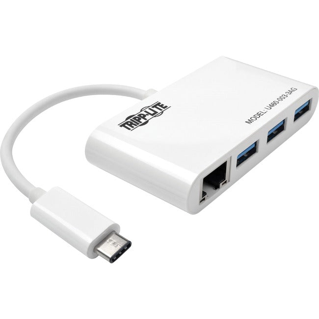 Tripp Lite 3-Port USB-C to USB-A Hub Portable w- Gigabit Ethernet Port RJ45 - American Tech Depot