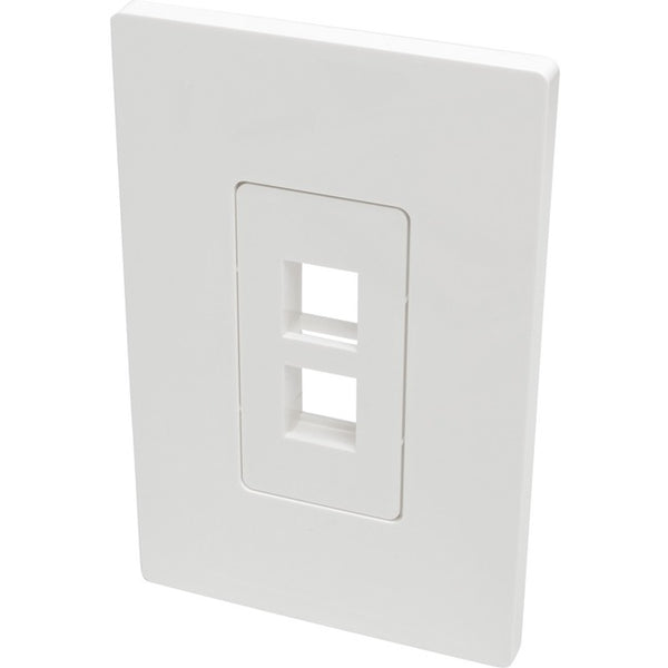Tripp Lite Single-Gang 2-Port Wall Plate Keystone Cat5-6 USB HDMI Dport RCA - American Tech Depot