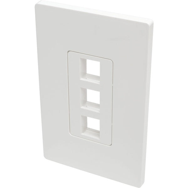Tripp Lite Single-Gang 3-Port Wall Plate Keystone Cat5-6 USB HDMI Dport RCA - American Tech Depot
