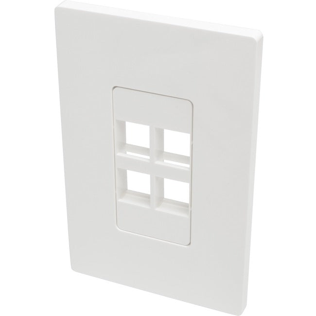 Tripp Lite Single-Gang 4-Port Wall Plate Keystone Cat5-6 USB HDMI Dport RCA - American Tech Depot