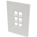 Tripp Lite Single-Gang 6-Port Wall Plate Keystone Cat5-6 USB HDMI Dport RCA - American Tech Depot