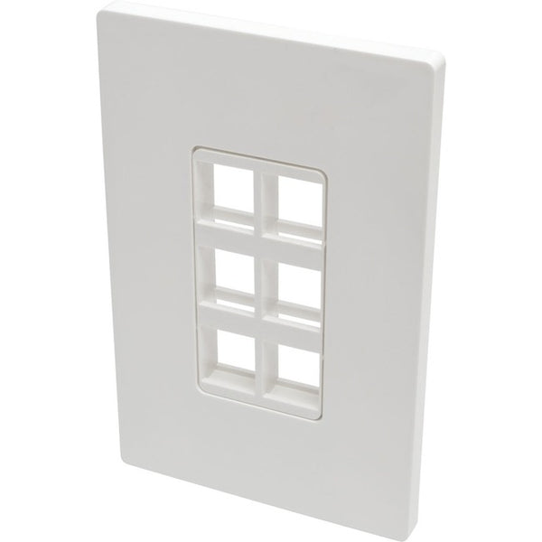 Tripp Lite Single-Gang 6-Port Wall Plate Keystone Cat5-6 USB HDMI Dport RCA - American Tech Depot