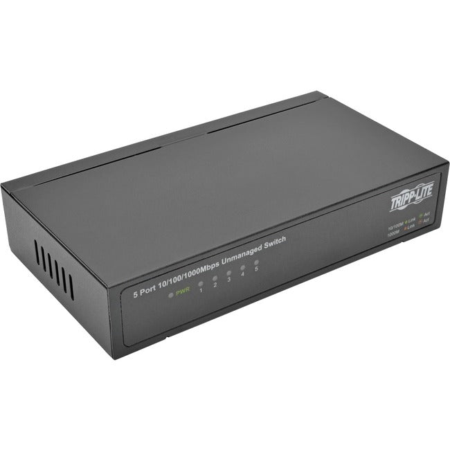Tripp Lite 5-Port Gigabit Ethernet Switch Desktop Metal Unmanaged Switch 10-100-1000 Mbps - American Tech Depot