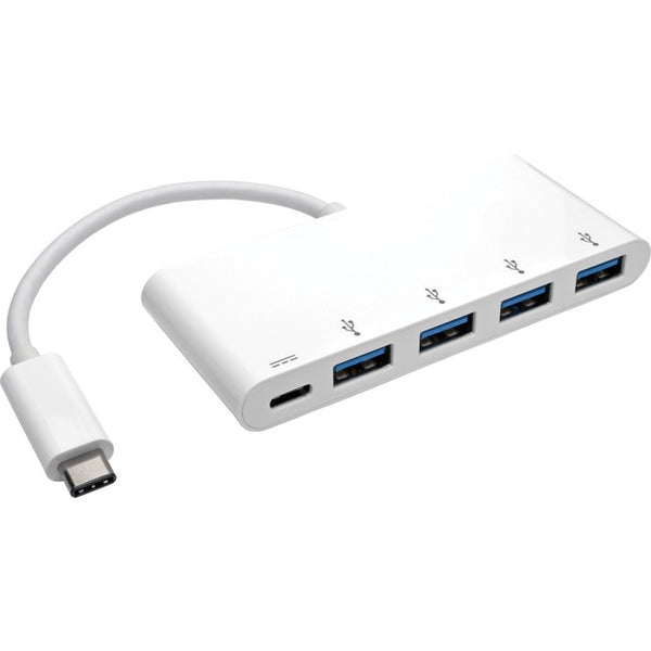 Tripp Lite 4-Port USB 3.1 Gen 1 Portable Hub, USB-C to (x4) USB-A, with USB-C Charging Port - American Tech Depot