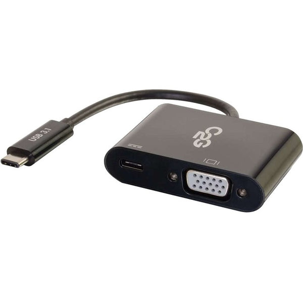 C2G USB C to VGA Adapter with Power Delivery - American Tech Depot