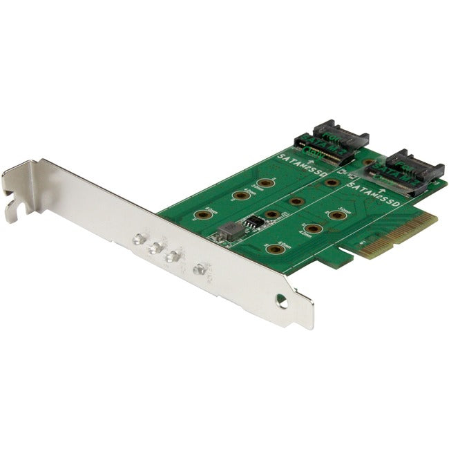 StarTech.com M.2 Adapter - 3 Port - 1 x PCIe (NVMe) M.2 - 2 x SATA III M.2 - SSD PCIE M.2 Adapter - M2 SSD - PCI Express SSD - American Tech Depot