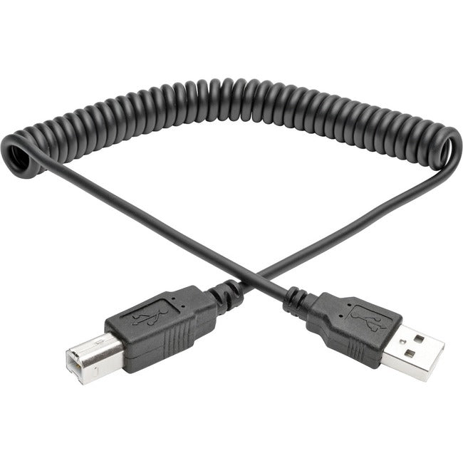 Tripp Lite 6ft Hi-Speed USB 2.0 to USB B Cable Coiled USB A-B M-M 6' - American Tech Depot