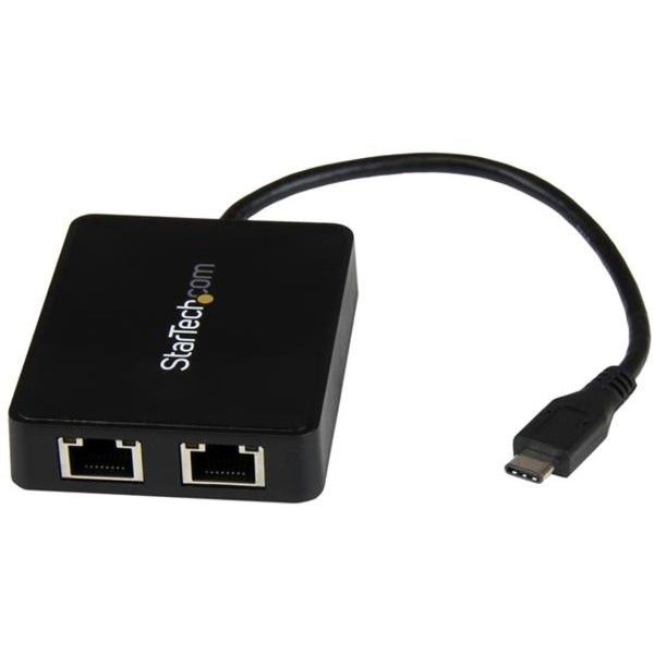 StarTech.com USB C to Dual Gigabit Ethernet Adapter with USB 3.0 (Type-A) Port - USB Type-C Gigabit Network Adapter - American Tech Depot