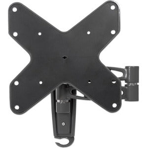 Manhattan TV & Monitor Mount, Wall, Full Motion, 1 screen, Screen Sizes: 23-42" , Black, VESA 75x75 to 200x200, Max 20kg, Tilt & Swivel with 3 Pivots, Lifetime Warranty