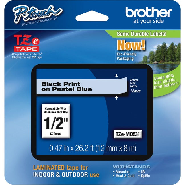 Brother PTouch 1-2" Laminated TZe Tape