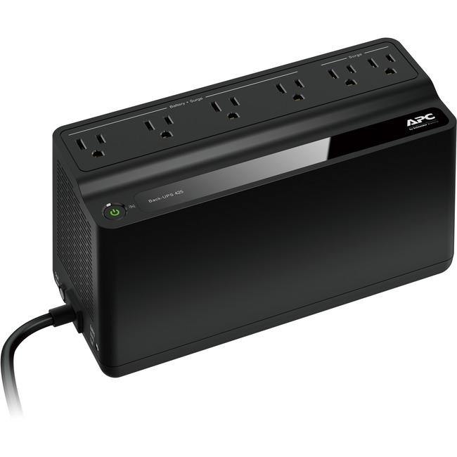 APC by Schneider Electric Back-UPS, 6 Outlets, 425VA, 120V - American Tech Depot