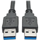 Tripp Lite 6ft USB 3.0 SuperSpeed A-A Cable M-M 28-24 AWG 5 Gbps Black 6' - American Tech Depot