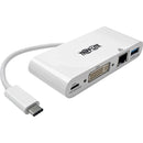 Tripp Lite USB C to DVI Multiport Video Adapter Converter w- USB-A Hub, USB-C PD Charging, Gigabit Ethernet Port , Thunderbolt 3 Compatible, USB Type C to DVI, USB Type-C - American Tech Depot
