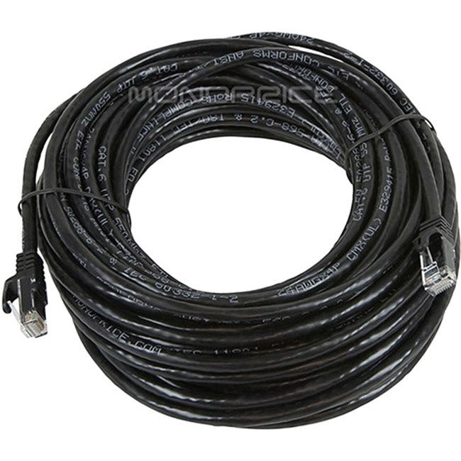 Monoprice FLEXboot Series Cat6 24AWG UTP Ethernet Network Patch Cable, 50ft Black - American Tech Depot