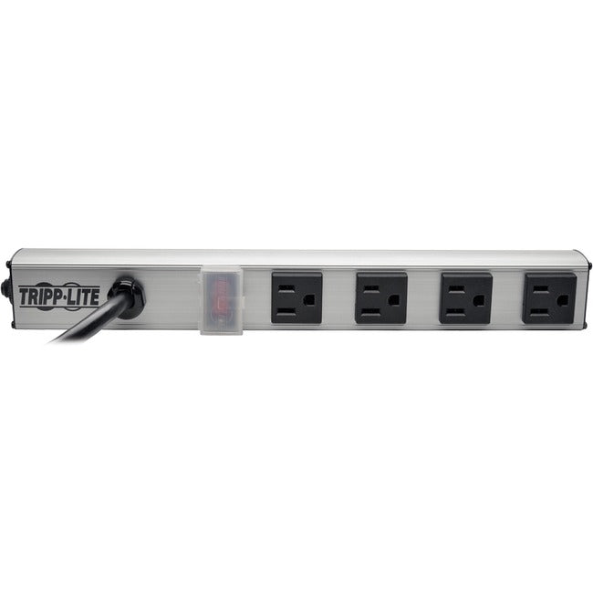 Tripp Lite 4-Outlet Power Strip NEMA 5-15R 5-15P 10ft Cord 12 inches Metal - American Tech Depot