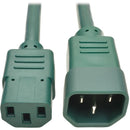 Tripp Lite 6ft Heavy Duty Power Extension Cord 15A 14 AWG C14 C13 Green 6' - American Tech Depot