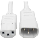 Tripp Lite 6ft Heavy Duty Power Extension Cord 15A 14 AWG C14 C13 White 6' - American Tech Depot