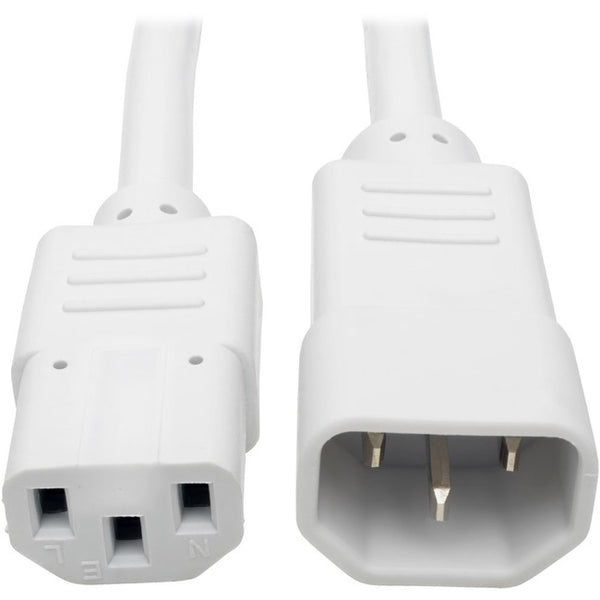 Tripp Lite 6ft Heavy Duty Power Extension Cord 15A 14 AWG C14 C13 White 6' - American Tech Depot